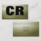 Monogramme Contemporary Chic Carte de visite (Devant / Derrière)