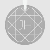 Monogramme Cool, Style de Logo Hip Vibe | Gris & B (dos)
