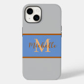 Monogramme Coque-Mate iPhone 14 coque (Verso)