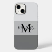 Monogramme Coque-Mate iPhone 14 coque (Verso)