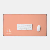 Monogramme Corail Pêche Élégante Feminine Minimali (Clavier et souris)