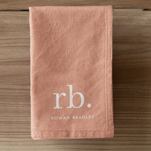 Monogramme Corail Pêche Élégante Feminine Minimali