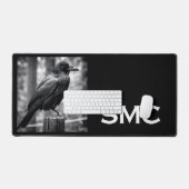 Monogramme Corbeau Noir et Blanc (Clavier et souris)