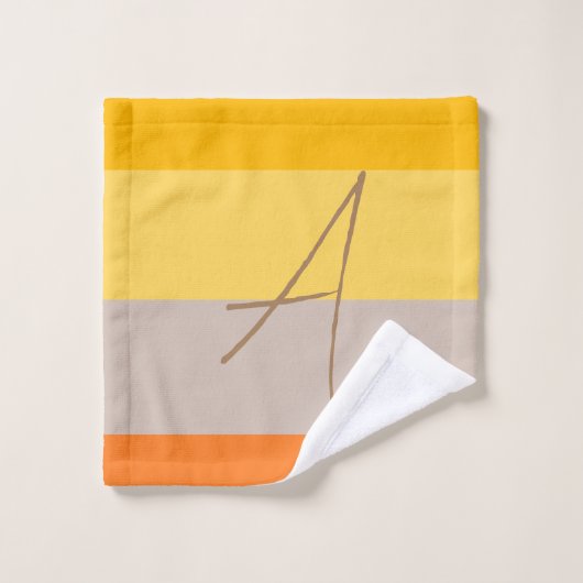Monogramme couleur pastel moderne multiple Nom ini (Gant de toilette)
