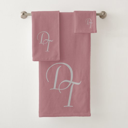 Monogramme - couleur rose poussiéreuse (En situation)
