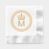 Monogramme Couronne Initiale S Cadre Clé Grecque C (Recto)