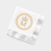 Monogramme Couronne Initiale S Cadre Clé Grecque C (Gauche)