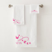 Monogramme Couronne Rose Et Frottes (En situation)