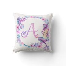 Monogramme Coussin de sirènes - A