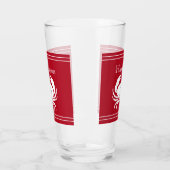 Monogramme Crabe blanc rouge Verre nautique (Gauche)