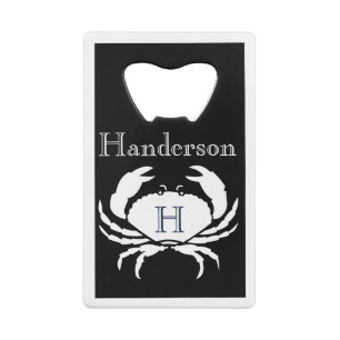 Monogramme Crabe noir et blanc Nautique