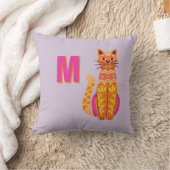 Monogramme Crâne sucre Chat Jour du Coussin mort (Couverture)