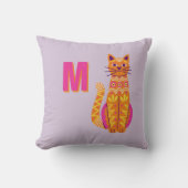 Monogramme Crâne sucre Chat Jour du Coussin mort (Recto)