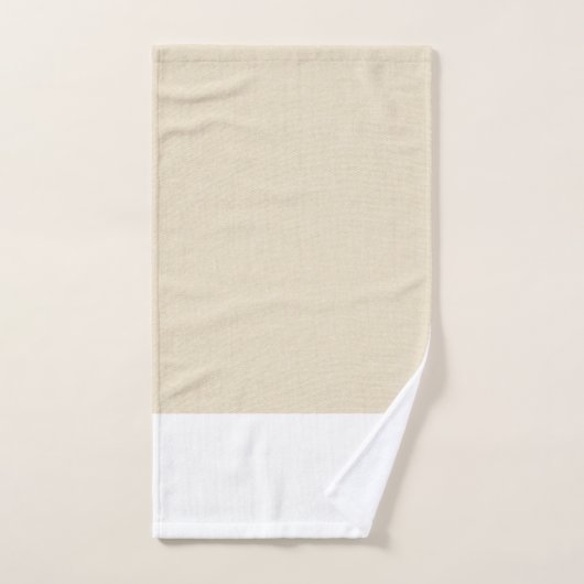 Monogramme Crème Blanc Deux Tons (Serviette à main)