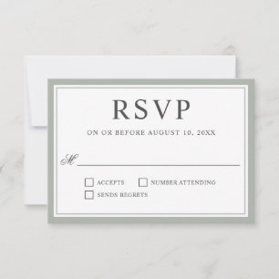 Monogramme Crest avec Branches d'olive RSVP