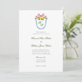 Monogramme Crest avec citron Faire-part de mariage (Debout devant)