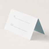 Monogramme Crest Gold bleu Mariage Cartes de lieu (Devant)