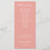 Monogramme Crest Gold Blush programmes de mariage (Dos)