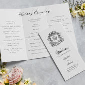 Monogramme Crest Triple Mariage Photo Programme