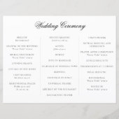 Monogramme Crest Triple Mariage Photo Programme (Dos)