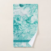 Monogramme cristal turquoise Nom Marbre Agate Pers (Serviette à main)