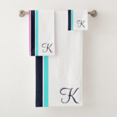 Monogramme cursive de célibataire bleue minimalist (En situation)
