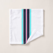 Monogramme cursive de célibataire bleue minimalist (Gant de toilette)