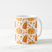 Monogramme customisé Halloween Citrouille café Mug (Devant droit)