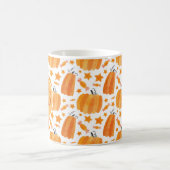 Monogramme customisé Halloween Citrouille café Mug (Centre)