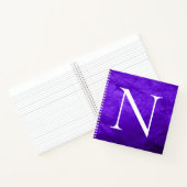 Monogramme Customisé initial Carnet blanc pourpre (Intérieur)