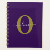 Monogramme customisé Nom du script Purple White Go (Devant)