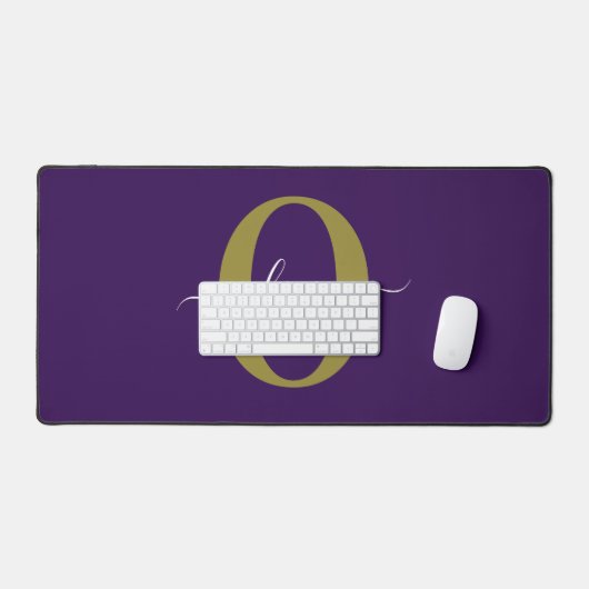 Monogramme customisé Nom du script Purple White Go (Clavier et souris)