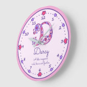 Monogramme D Darcy nom de coeur signifiant horloge (Angle)