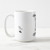 Monogramme D Mug avec notes musicales (Gauche)