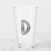 Monogramme D - Verre de 16 oz (Devant)