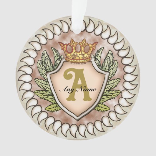 Monogramme d'aile de couronne (devant)