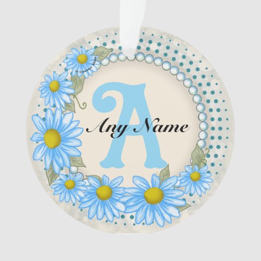 Monogramme Daisy Bleue (devant)