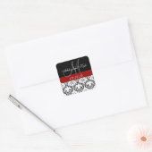 Monogramme Damas rouge Enregistrer les stickers Da (Enveloppe)
