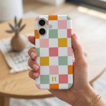Monogramme damier coloré
