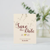 Monogramme d'amour + faire-part de mariage élégant (Debout devant)