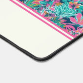 Monogramme d'ananas bleu Preppy Rose Turquoise Nav (Coin)