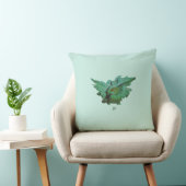 Monogramme d'angle vert Coussin de sol décoratif (Chaise)