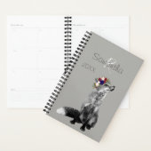 Monogramme d'animal blanc noir de la couronne de f (Devant avec enveloppe)