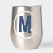 Monogramme dans le cadre de corde blanche (Gauche)