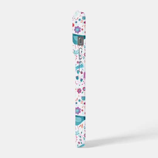 Monogramme d'aquarelle moderne Oiseaux et fleurs (Côté gauche)