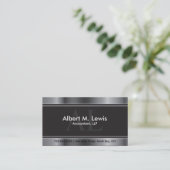 Monogramme d'argent de carte de rendez-vous de (Debout devant)