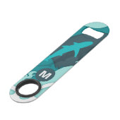 Monogramme d'art Abstrait cool requin (Devant angulaire)