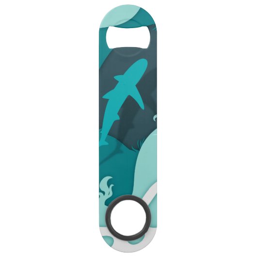 Monogramme d'art Abstrait cool requin (Dos)