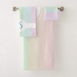 Monogramme de Baby Girl's Cute Rainbow Color Paste