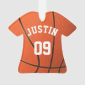 Monogramme de basket-ball personnalisé avec nom et (dos)